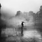 Yağmurlu şehir havası