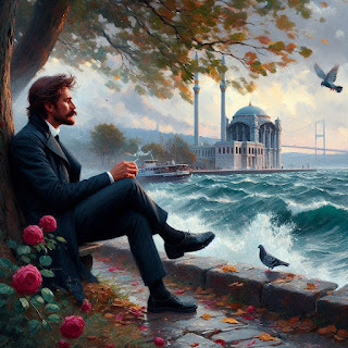 İstanbul denizini seyreden adam